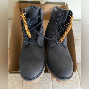 Timberland Premium 6 Inch Waterproof Boot Dark Blue Nubuck